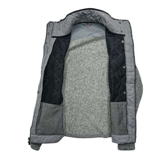 Smartwool Women's Size Small‎ Gray Quilted Full Zip Wool Jacket - Picture 8 of 15